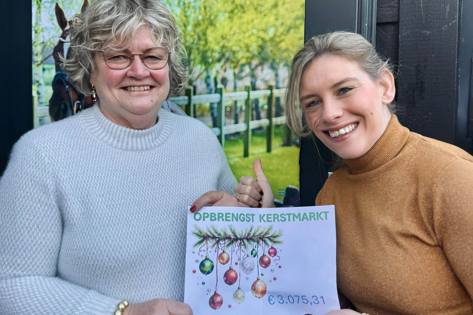 Laatste kerstmarkt in Grou levert € 3.075,31 op
